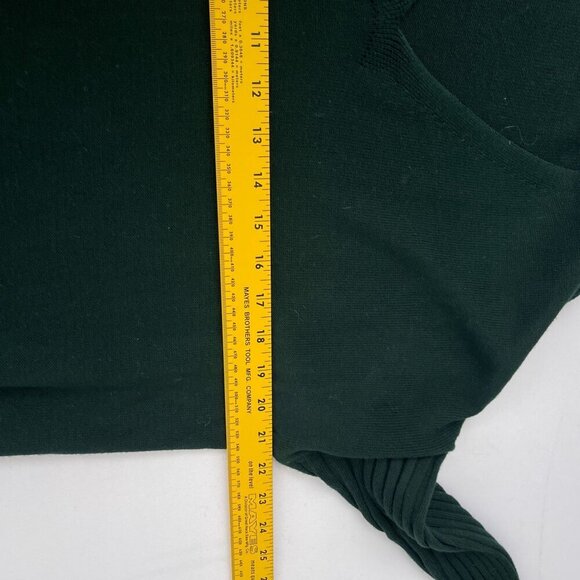 Adrianna Papell Knit V-Neck Long Sleeve Tunic Oversize Sweater Green Womens S - Picture 7 of 10